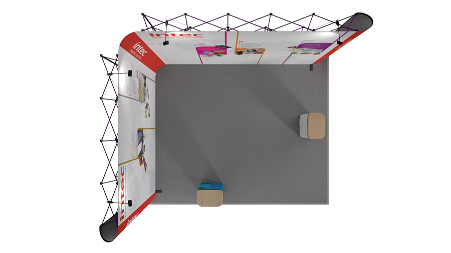 Linked Pop Up Exhibition Backwall 4m x 5m - Can be Used in Left or Right Hand Configuration